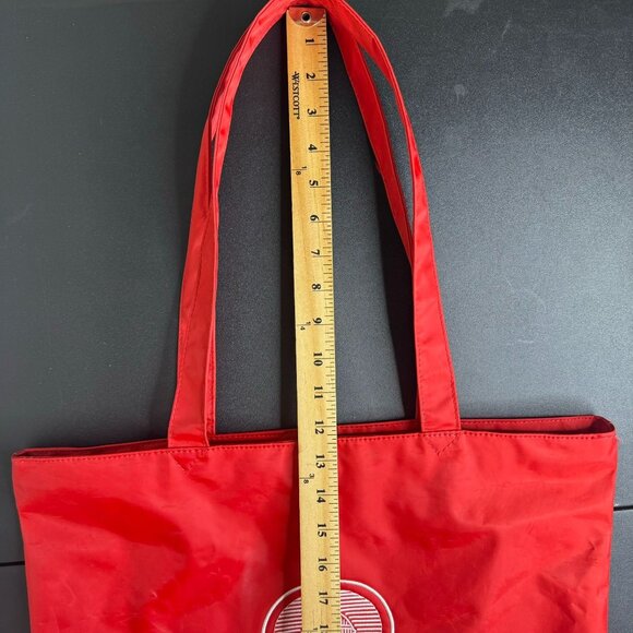 Vintage "Washington D.C." Red Nylon Tote Bag, Full Zip Closure, Americana Kitsch - Picture 10 of 12
